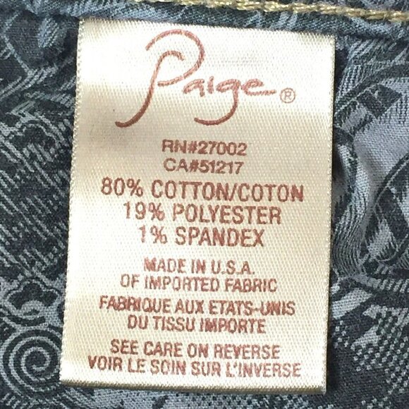 Paige Skyline Women's size 27 Skinny Blue Denim Jeans Medium Wash 30 x 30 - Picture 7 of 8